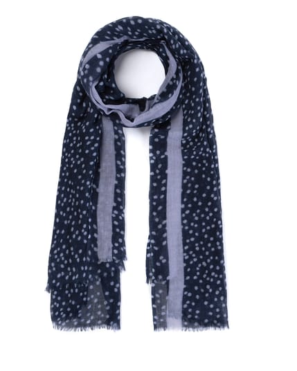 Polka Dot Print Wool Scarf