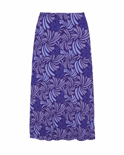 Swirl Print Maxi Skirt