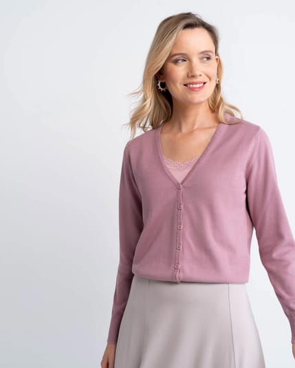 Cosmo Cotton V Neck Cardigan