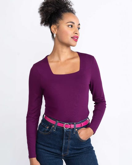 Jodi Square Neck Long Sleeve
