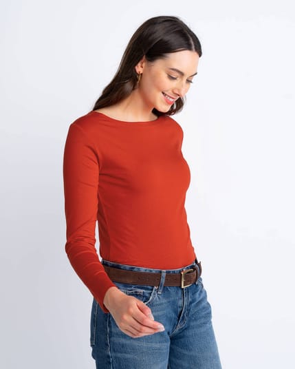 Slash Neck Long Sleeve