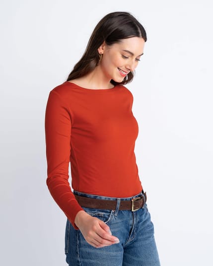 Slash Neck Long Sleeve