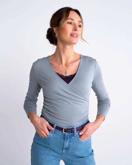 Cotton Modal Crossover Top