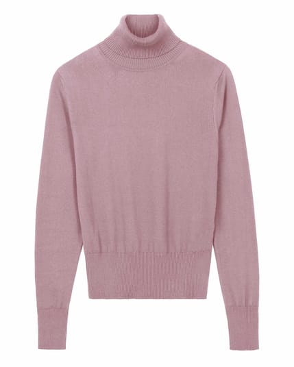Fine Knit Organic Cotton Roll Neck