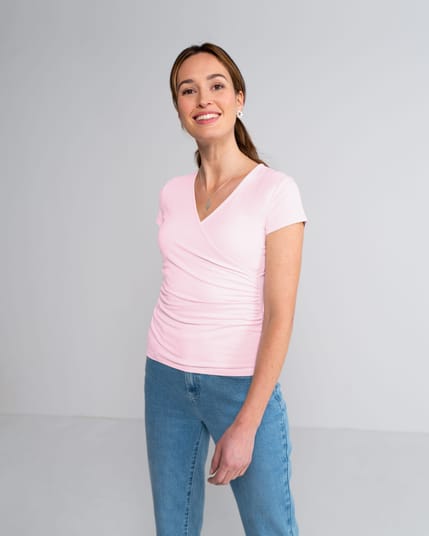 Faux Wrap Cap Sleeve