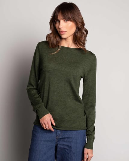 Celtic Merino Fine Knit Boat Neck Jumper