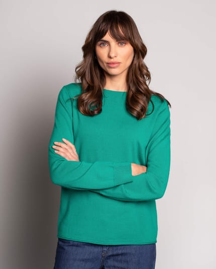 Celtic Merino Fine Knit Boat Neck Jumper