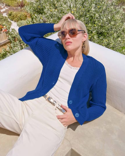 Emma Organic Chunky Knit Cardigan