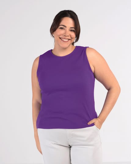 Sleeveless Rib Tee
