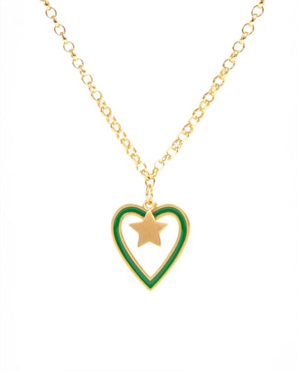 Heart Necklace Gold Chain