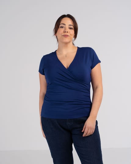 Faux Wrap Cap Sleeve