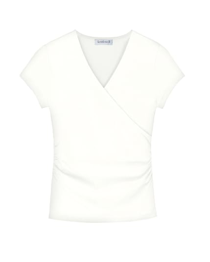 Faux Wrap Cap Sleeve