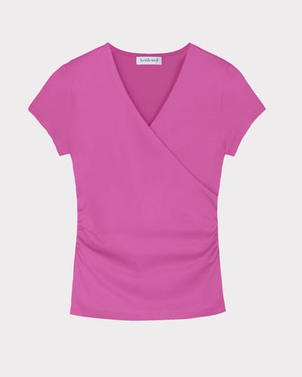 Faux Wrap Cap Sleeve