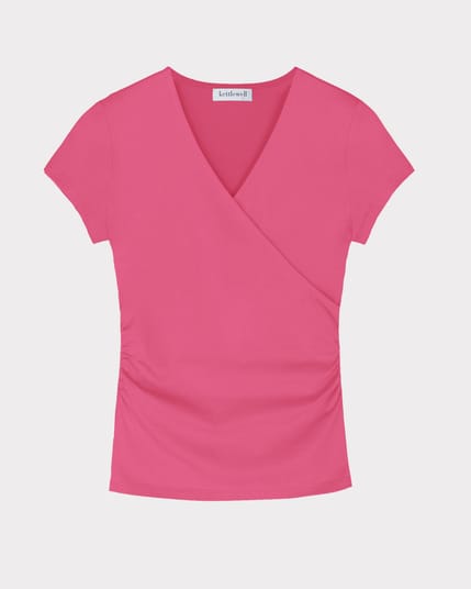 Faux Wrap Cap Sleeve