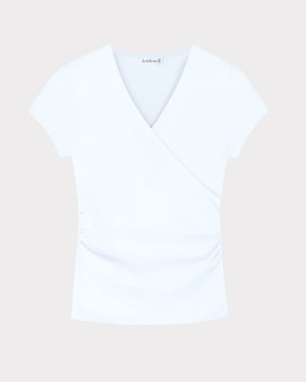 Faux Wrap Cap Sleeve