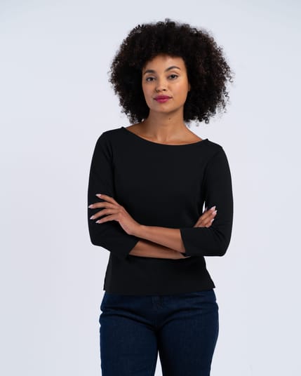 Bryony Boat Neck 3/4 Sleeve