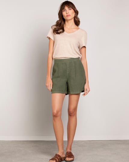 Celtic Pull On Linen Shorts