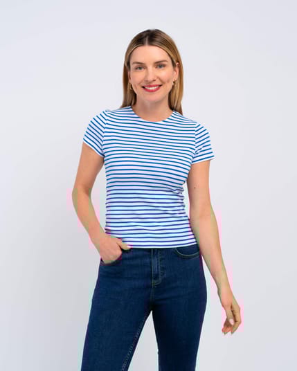 Stripey Crew Neck Tee