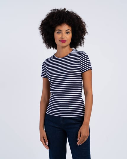 Stripey Crew Neck Tee