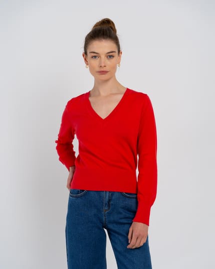 Cleo Organic V Neck Sweater