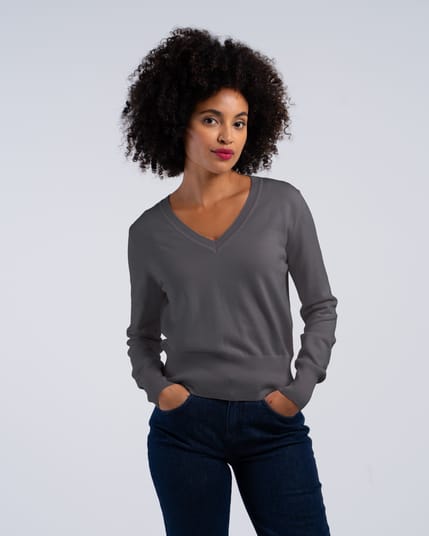 Cleo Organic V Neck Sweater