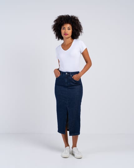 Darla Denim Midi Skirt