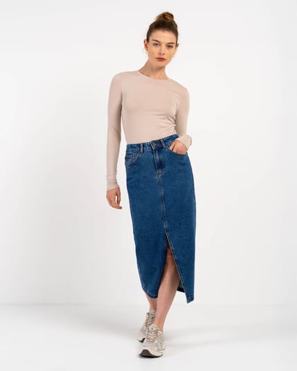 Darla Denim Midi Skirt