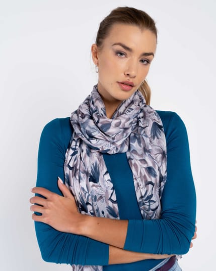 Evangeline Floral Square Scarf