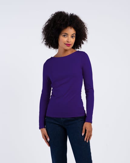 Darcey Slash Neck Long Sleeve