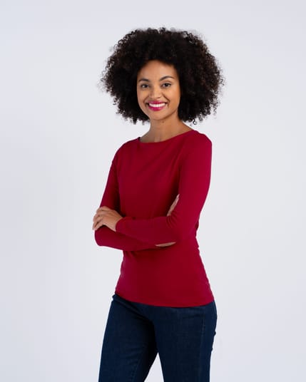 Darcey Slash Neck Long Sleeve