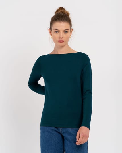 Darcey Slash Neck Long Sleeve