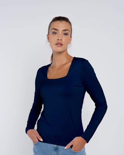 Jodi Square Neck Long Sleeve