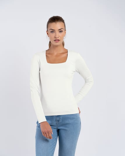 Jodi Square Neck Long Sleeve