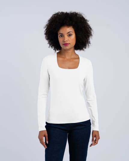 Jodi Square Neck Long Sleeve