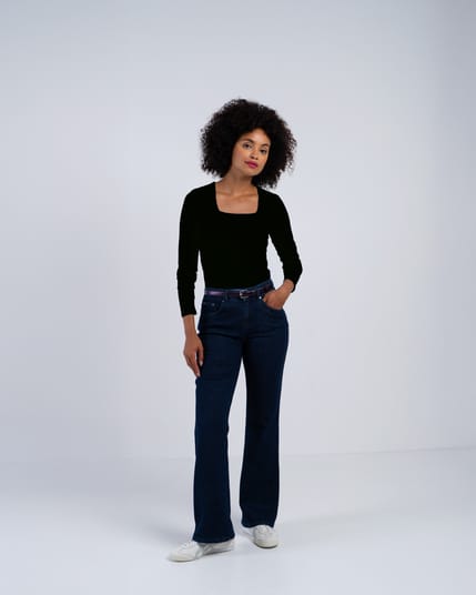 Jodi Square Neck Long Sleeve
