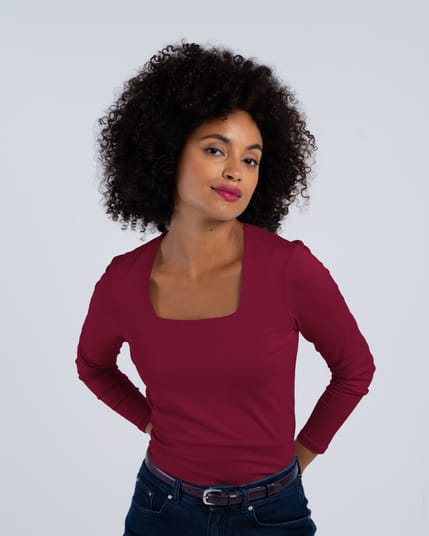 Jodi Square Neck Long Sleeve