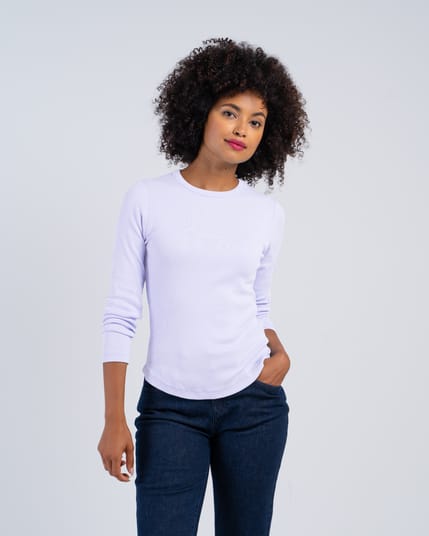 Long Sleeve Cotton Rib Crew