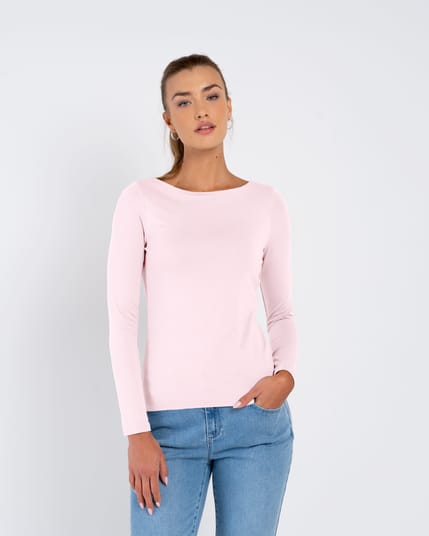 Darcey Slash Neck Long Sleeve
