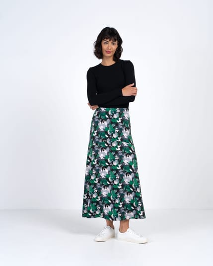 Brushed Floral Skirt