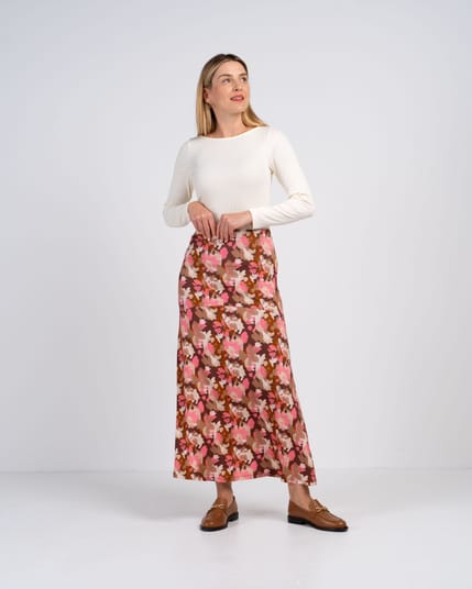 Brushed Floral Skirt