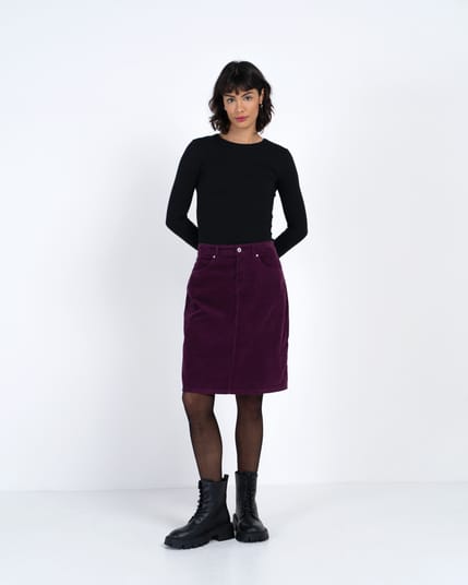 Jamie Cord Knee Length Skirt