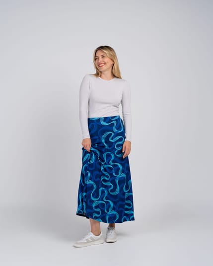 Lena Print Maxi Skirt