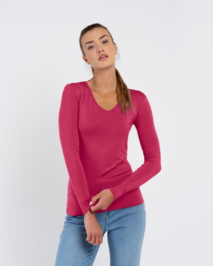 Silky V Neck