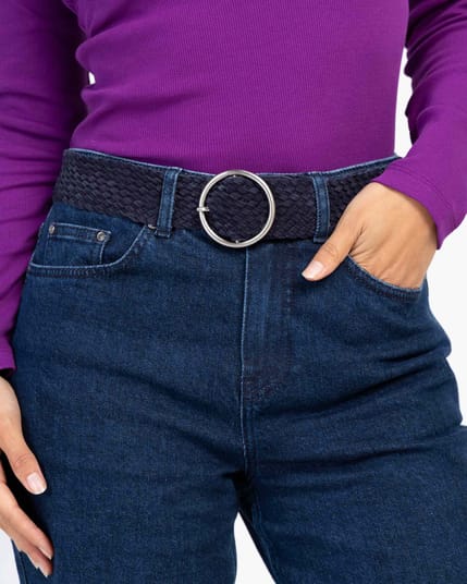 Pria Plaited Suede Belt