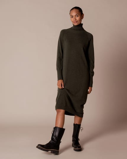 Celtic Supersoft Midi Roll Neck Dress