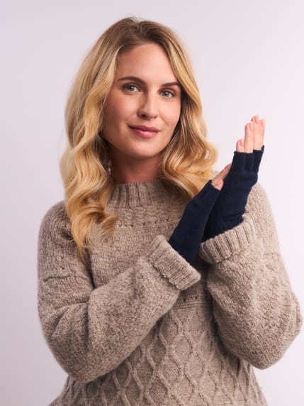 Celtic Supersoft Fingerless Gloves