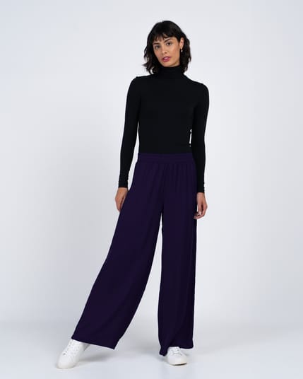 Satin Wide Leg Trousers
