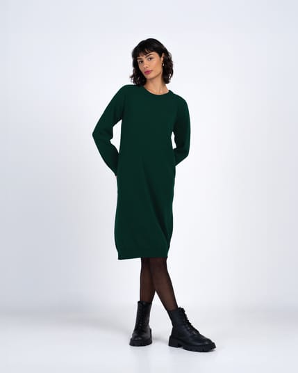 Crew Neck Knitted Dress