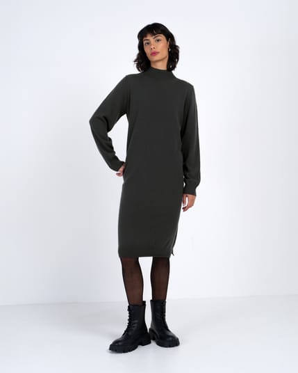 Turtle Neck Knitted Dress
