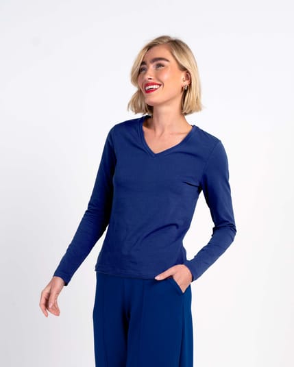 Long Sleeve Everyday V Neck